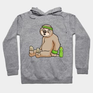 Sloth as Runner with Drinking bottle and Sweatband Hoodie